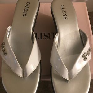 White Guess sandles Brand new size 8.5